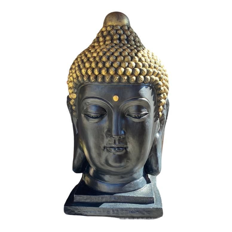 Cabeza de Buda Decorativo Black 70 cm-0