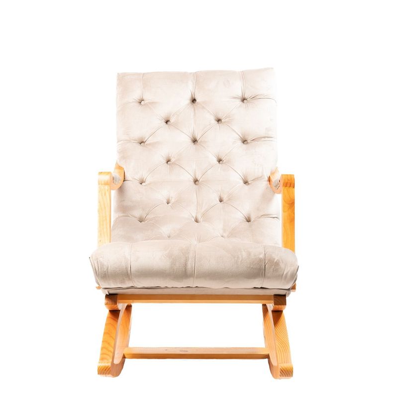 SILLA MECEDORA CAPITONES BEIGE FELPA-1