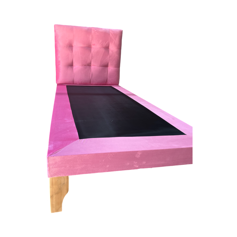 CAMA DE PLAZA ROSADO FELPA-1