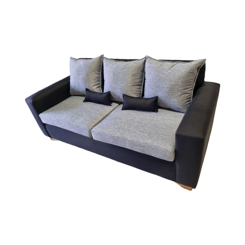 SOFA TRES CUERPOS GRIS CLARO Y OSCURO EN LINO-2