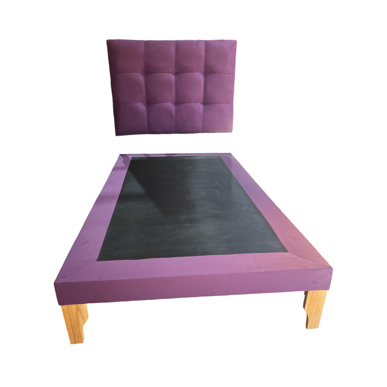 CAMA DE PLAZA  MORADO FELPA-1