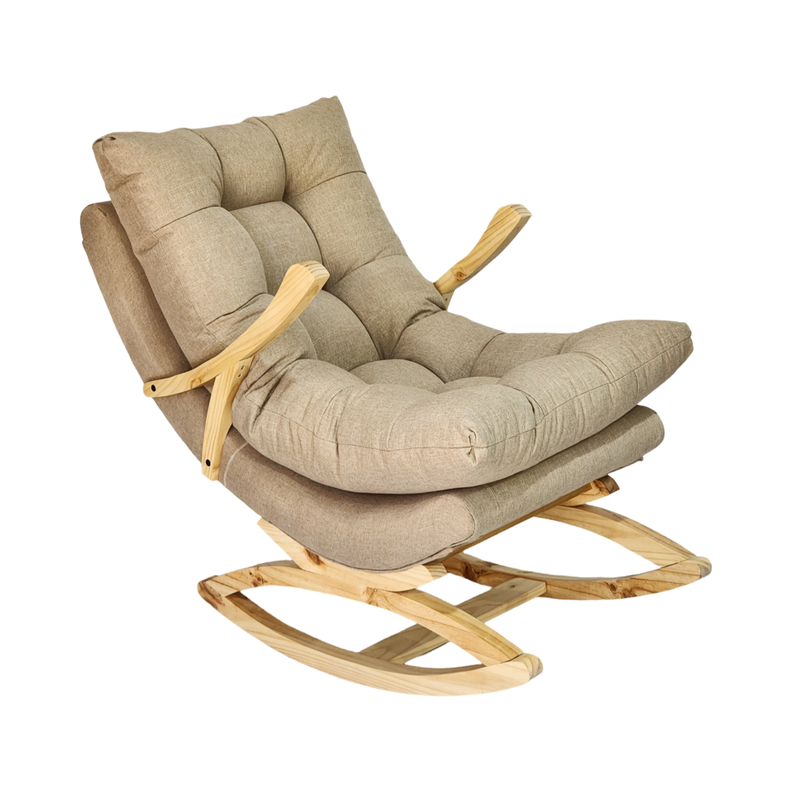SILLA MECEDORA COQUETTE CON APOYA BRAZO BEIGE LINO-2