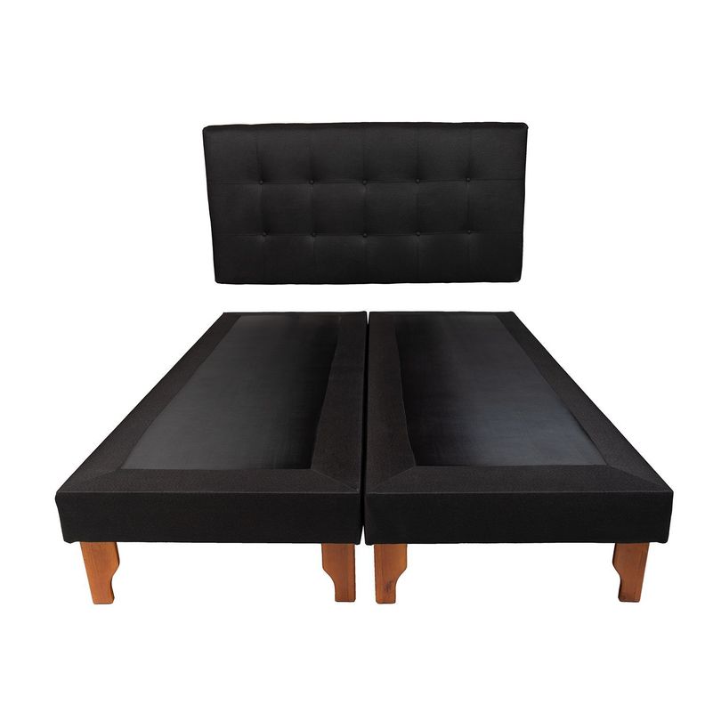 CAMA SUPER KING NEGRO LINO