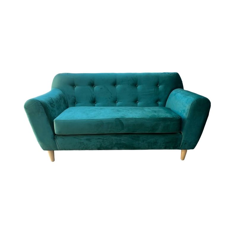 SOFA DOS CUERPOS VERDE ESMERALDA FELPA-0