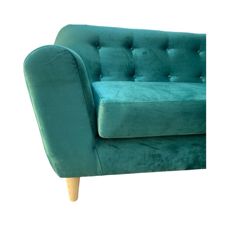 SOFA DOS CUERPOS VERDE ESMERALDA FELPA-1