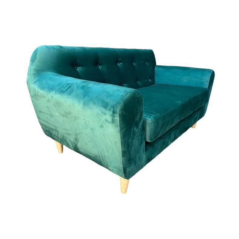 SOFA DOS CUERPOS VERDE ESMERALDA FELPA-2