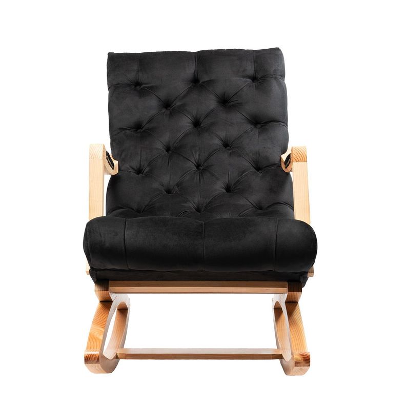 SILLA MECEDORA CAPITONES NEGRO FELPA-1
