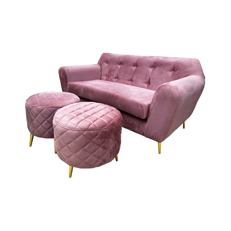 SOFA DOS CUERPOS MAS DOS PUFF PALO ROSA FELPA-2