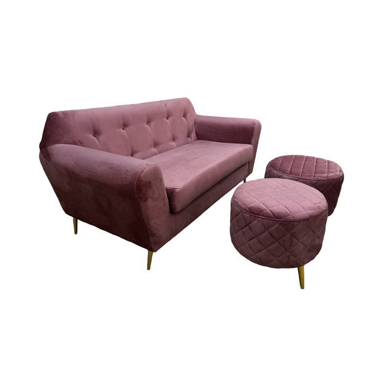 SOFA DOS CUERPOS MAS DOS PUFF PALO ROSA FELPA-4