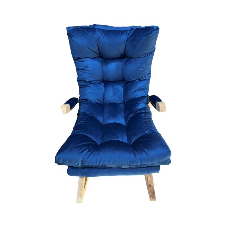 SILLA MECEDORA COQUETTE CON APOYA BRAZO AZUL MARINO FELPA-1