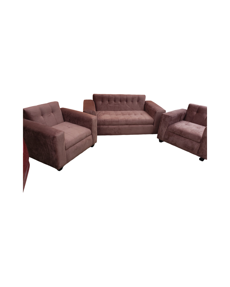 JUEGO DE LIVING MARRON FELPA-1