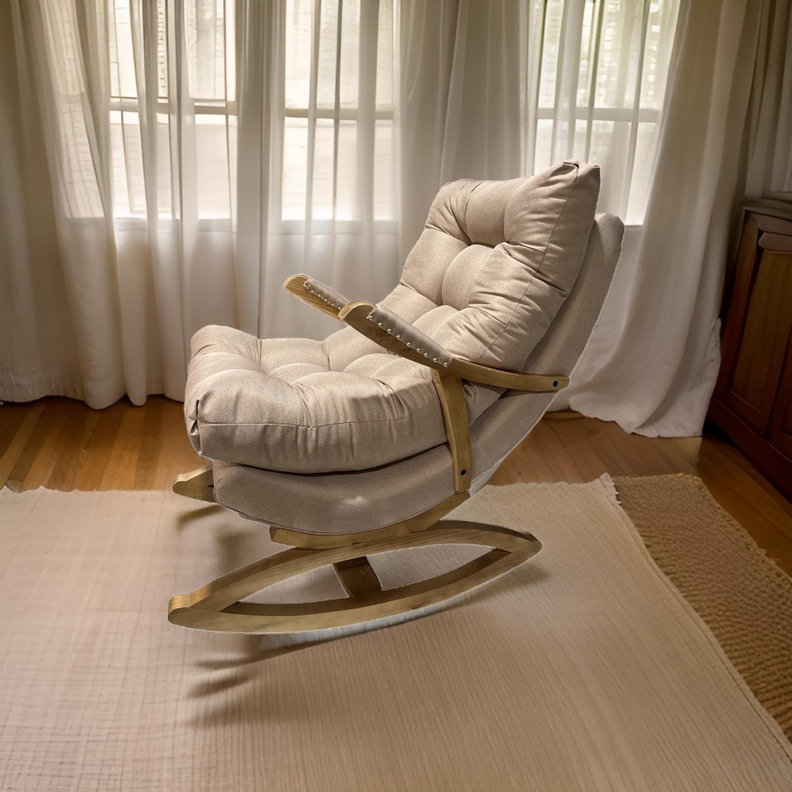 SILLA MECEDORA COQUETTE BEIGE LINO BASE COLOR-4