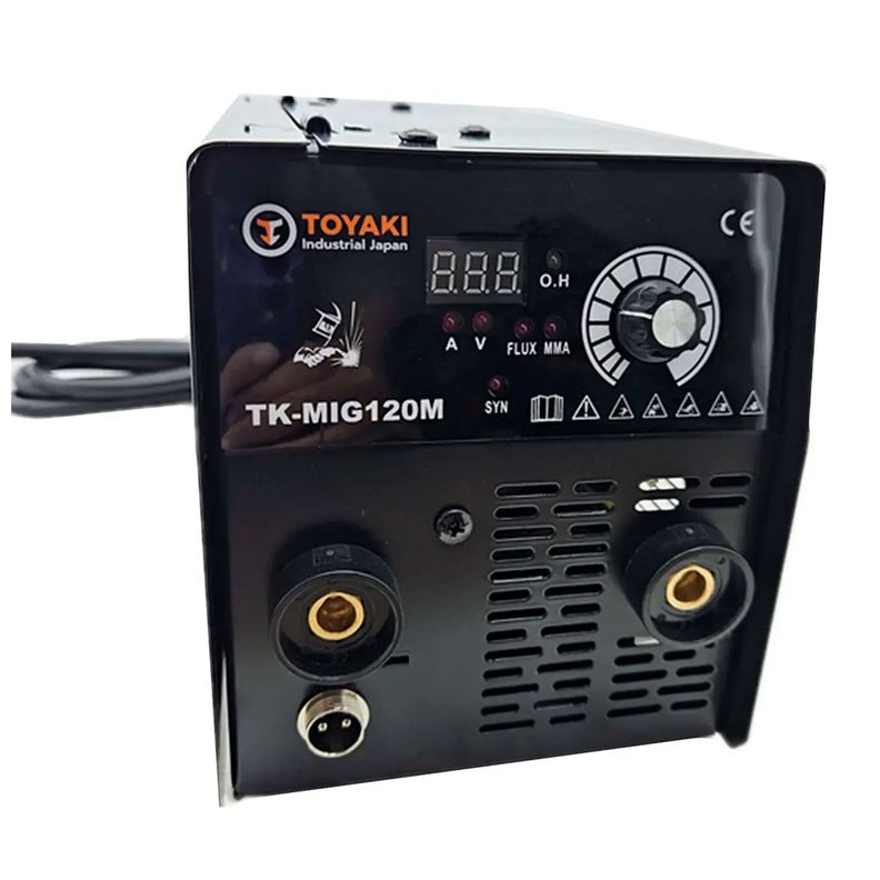 Maquina de Soldar Flux Mig 120AMP Toyaki Negro