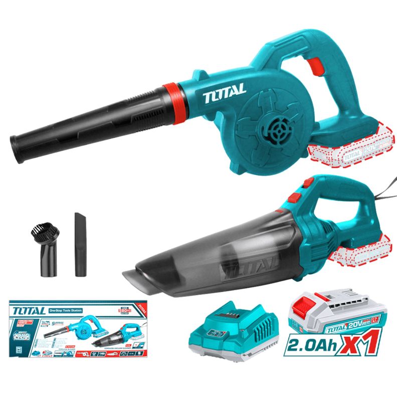Kit Sopladora y Aspiradora Inalambrica 20V Total Turquesa