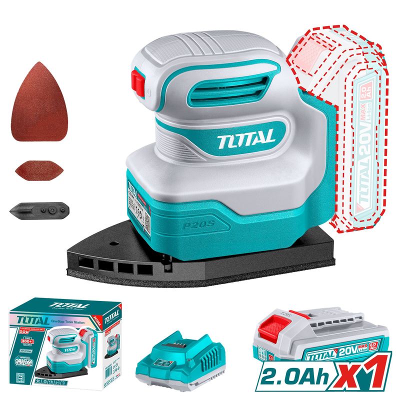 Lijadora Orbital de Palma 20V Inalambrica Total Turquesa