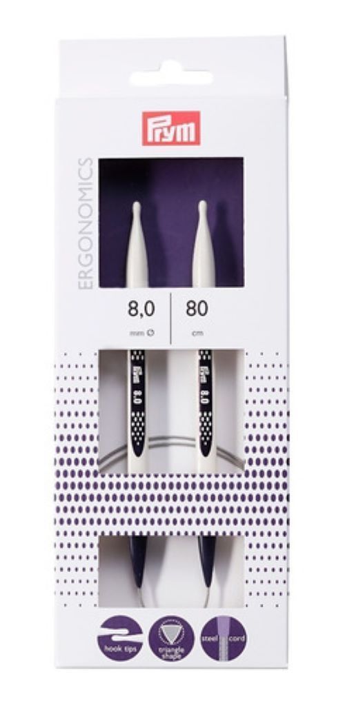 Palillos Tejer Circular Ergonomics 8mm 80cm-0