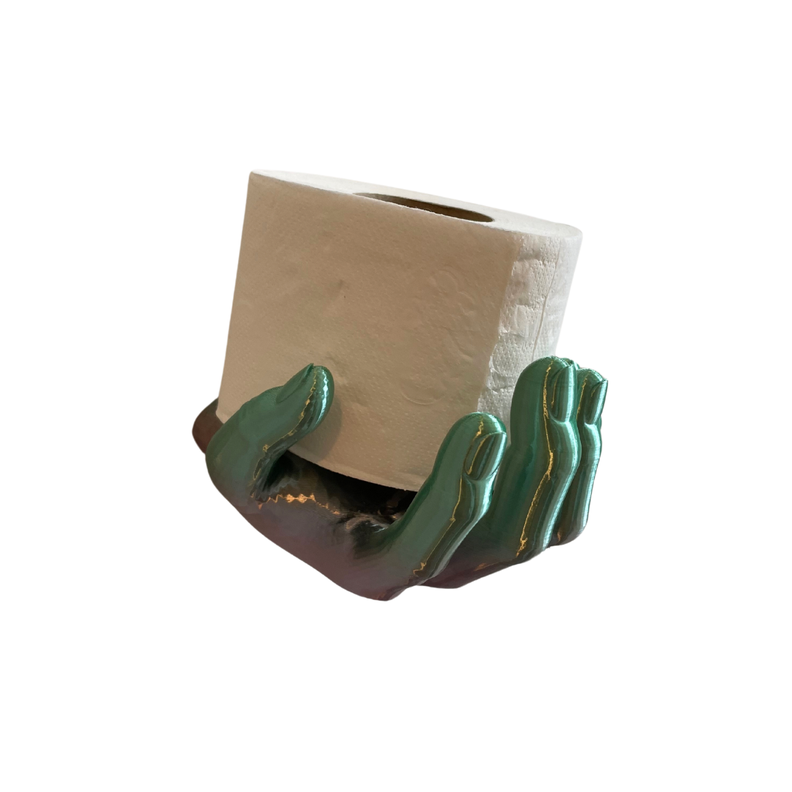 Porta papel higiénico decorativo Mano 3D-0