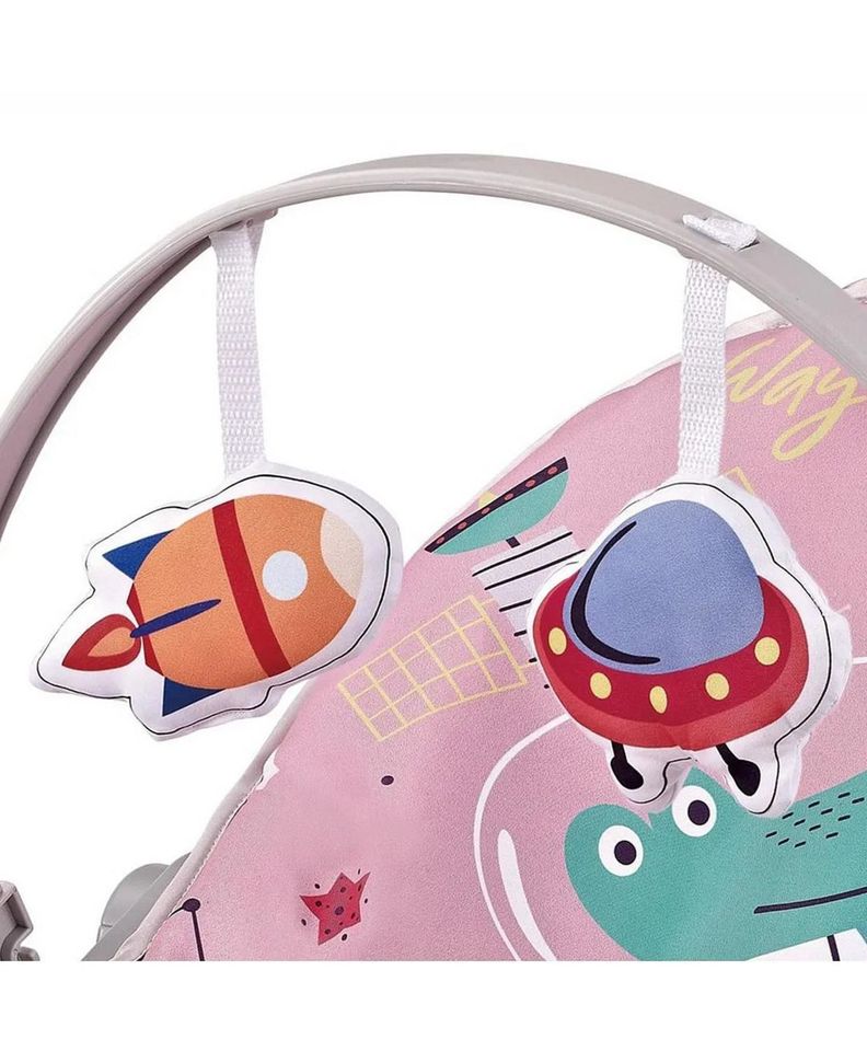 Silla Nido Bouncer Dino Pink-6
