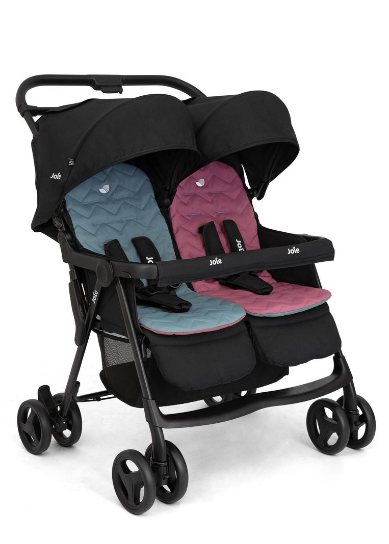 Coche Paseo Doble Aire Twin Shale Negro Recien Nacido