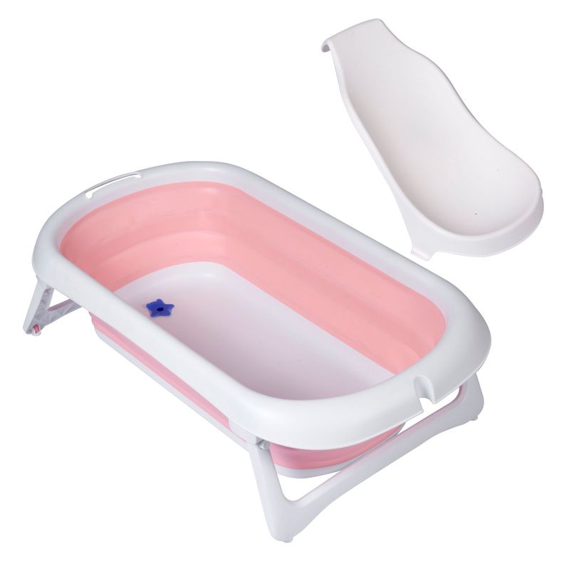 Bañera Plegable Splashy Pink + Soporte Ergonómico-0