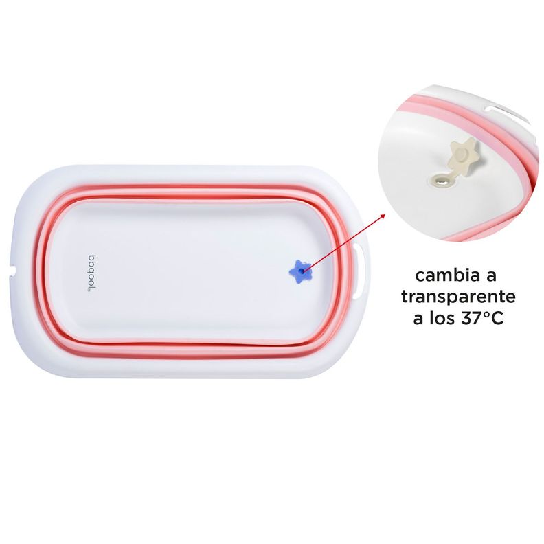 Bañera Plegable Splashy Pink + Soporte Ergonómico-7