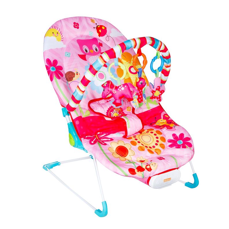 Silla Nido Bouncer Owl Rosado Recien Nacido