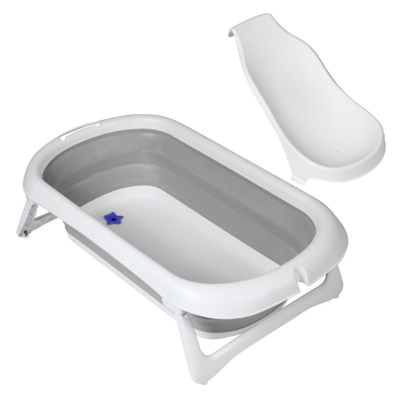 Bañera Plegable Splashy Grey + Soporte Ergonómico-0