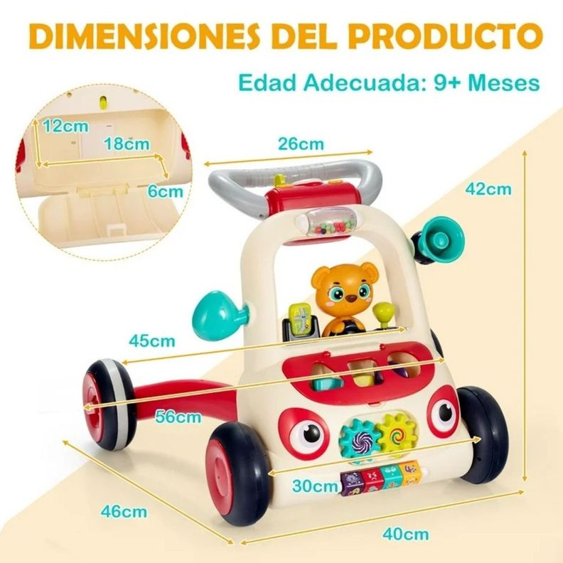 Caminador Andador Didáctico Musical Teddy-6