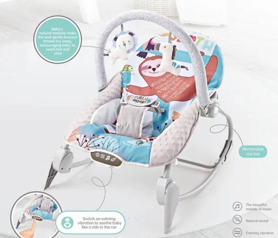 Silla Nido Mecedora Rocker Sloth Blue-1