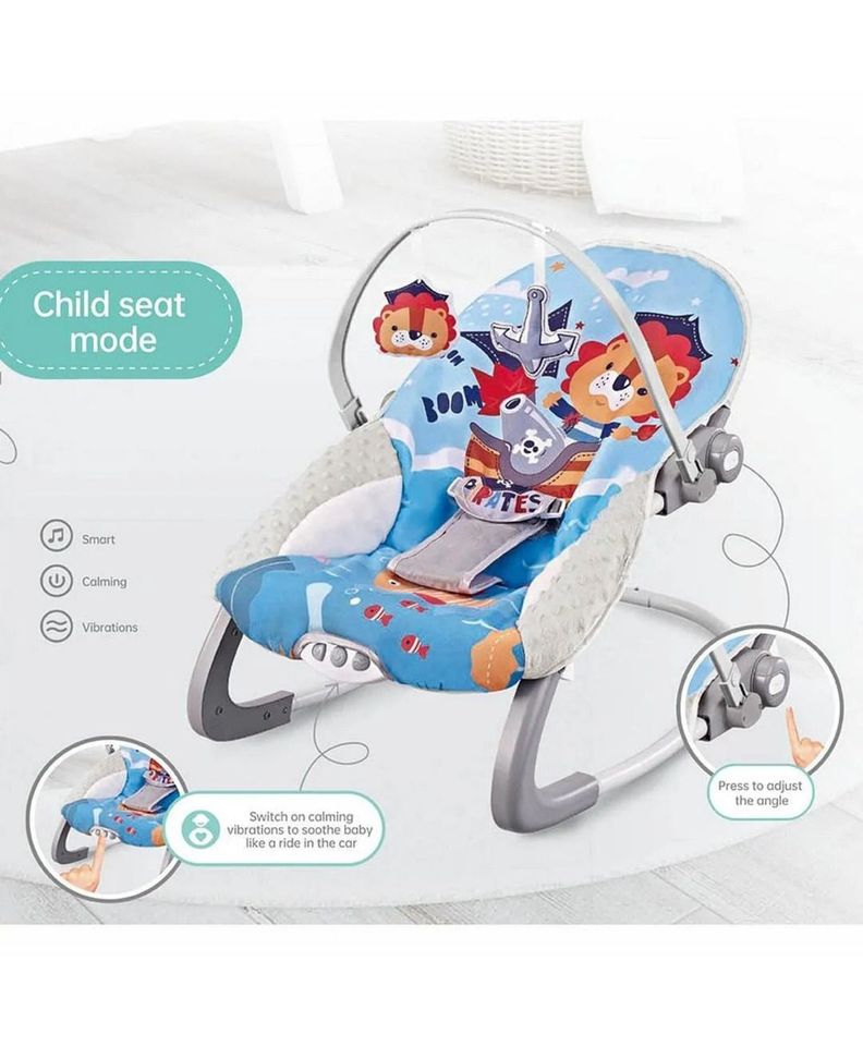 Silla Nido Bouncer Lion Blue-1