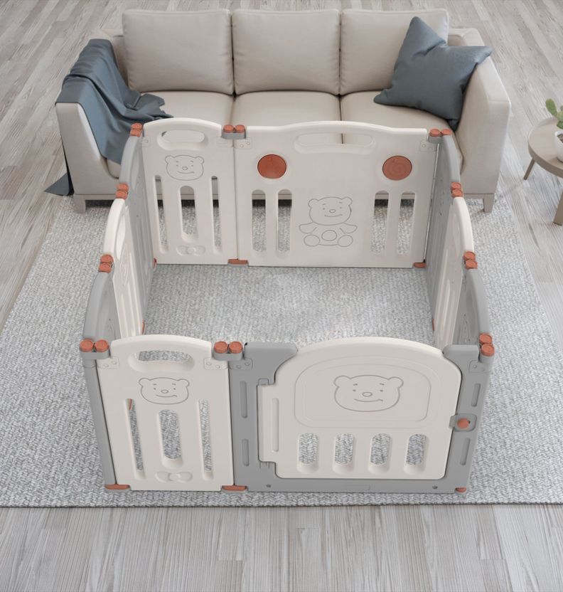 Corral Didáctico de Juegos Plegable Teddy Grey + Alfombra-6