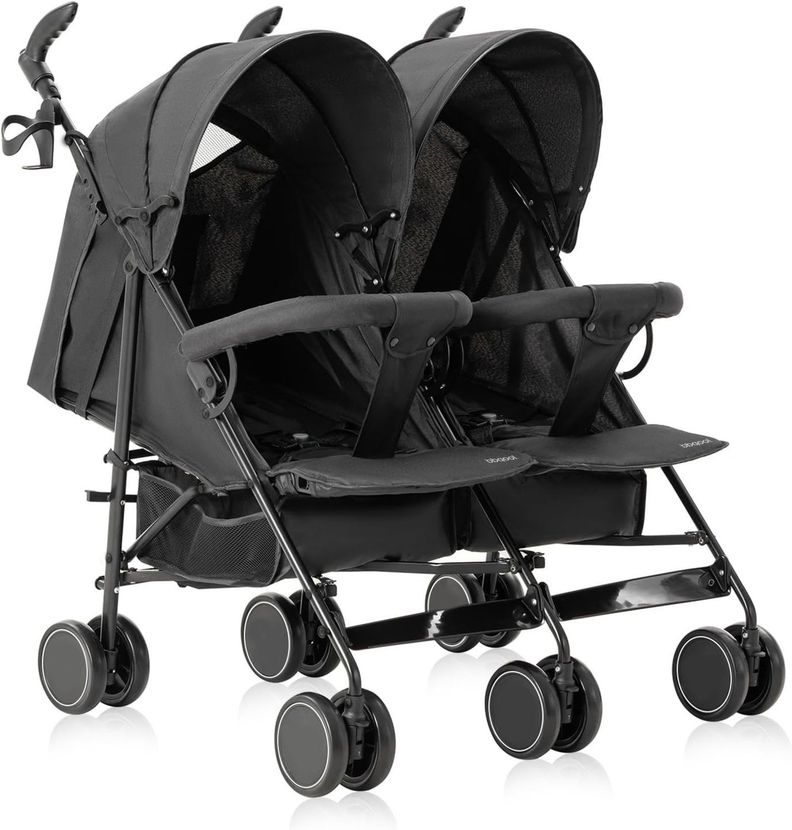 Coche Paragua Doble Twin Dark Grey-0