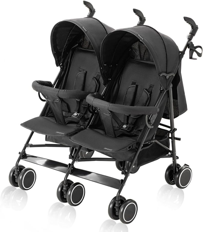 Coche Paragua Doble Twin Dark Grey-2