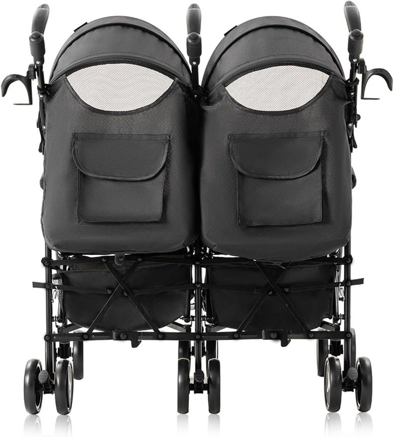 Coche Paragua Doble Twin Dark Grey-5