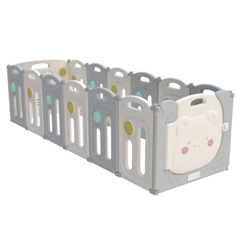 Corral Didáctico de Juegos Plegable Kiddy Grey-3