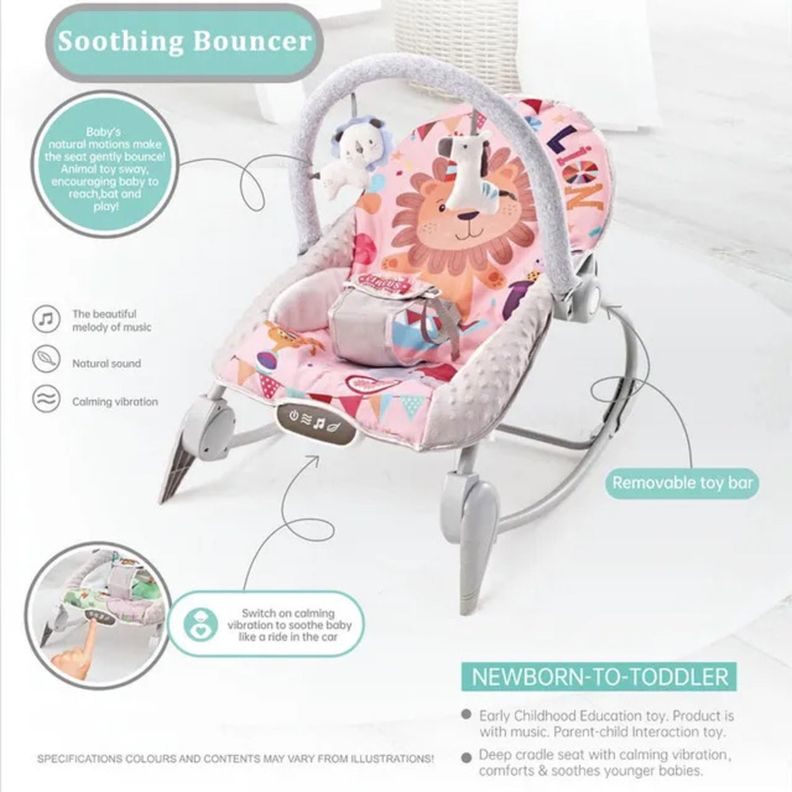 Silla Nido Mecedora Rocker Lion Pink-1