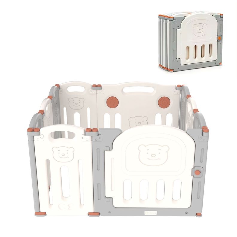 Corral Didáctico de Juegos Plegable Teddy Grey-1