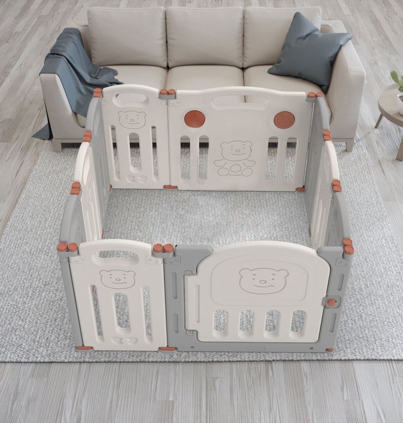 Corral Didáctico de Juegos Plegable Teddy Grey-8