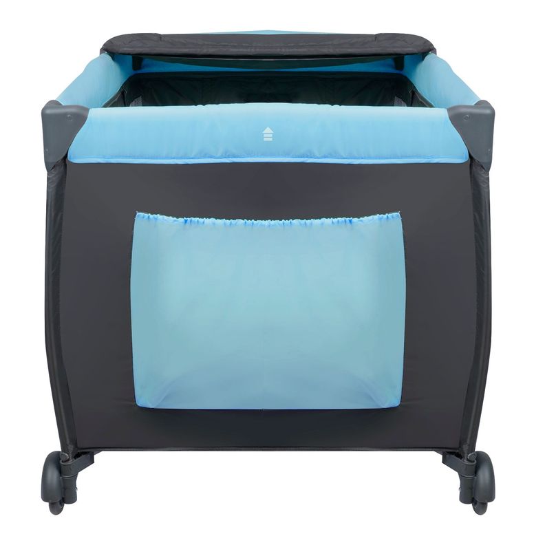 Cuna Playard Lyra Blue + Colchón de Viaje Plegable-5