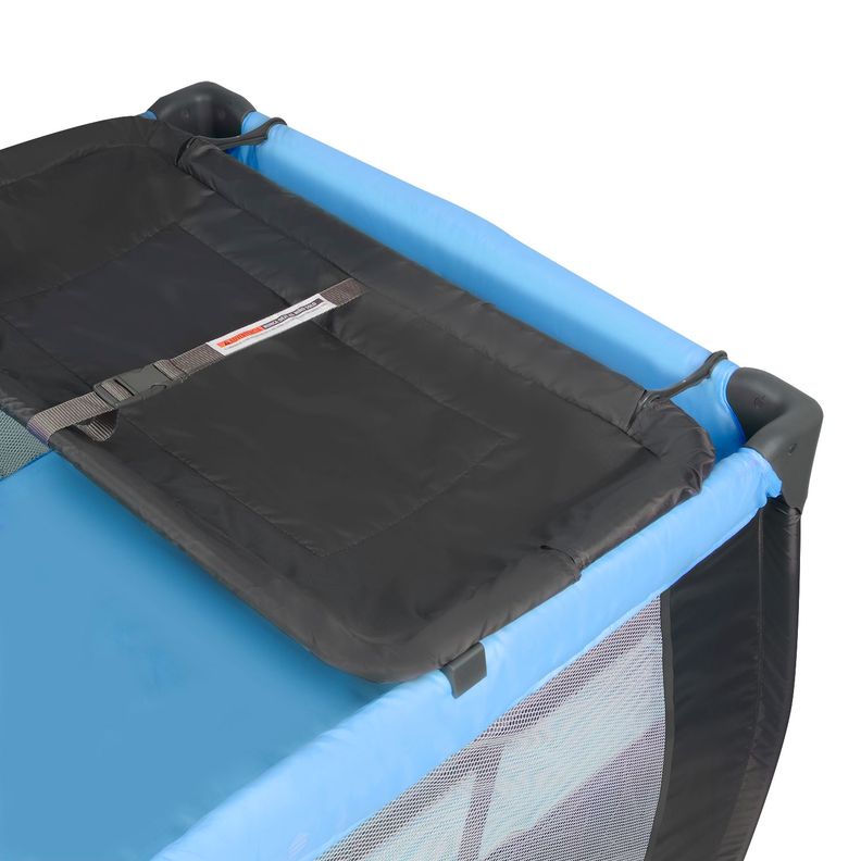 Cuna Playard Lyra Blue + Colchón de Viaje Plegable-6
