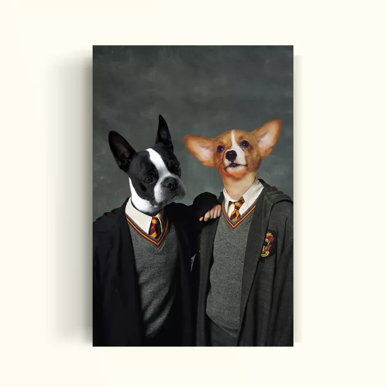 CUADRO DE TU MASCOTA PET PRINT EQUIPO GRYFFINDOR CANVAS - 30X50 CM -0