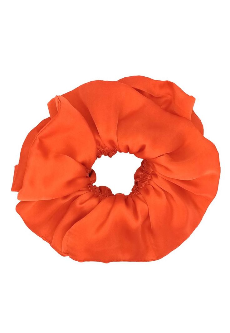 Scrunchie Collet Camelia L Naranjo Seda Maria Paskaro-1