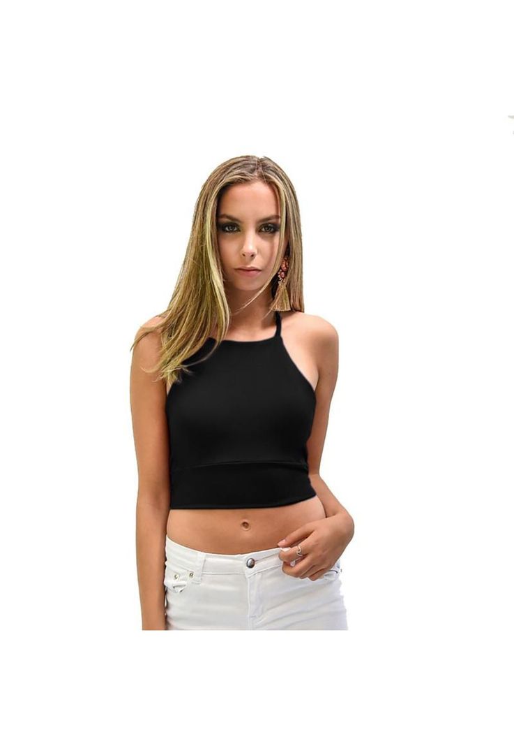 Peto Perena Negro Lycra Halter Lazo Espalda Maria Paskaro