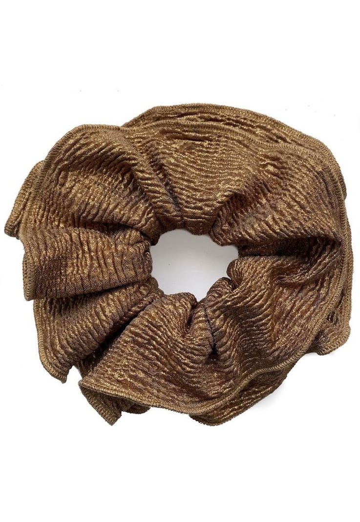 Scrunchie Camelia L Plisado Cobre Maria Paskaro-0