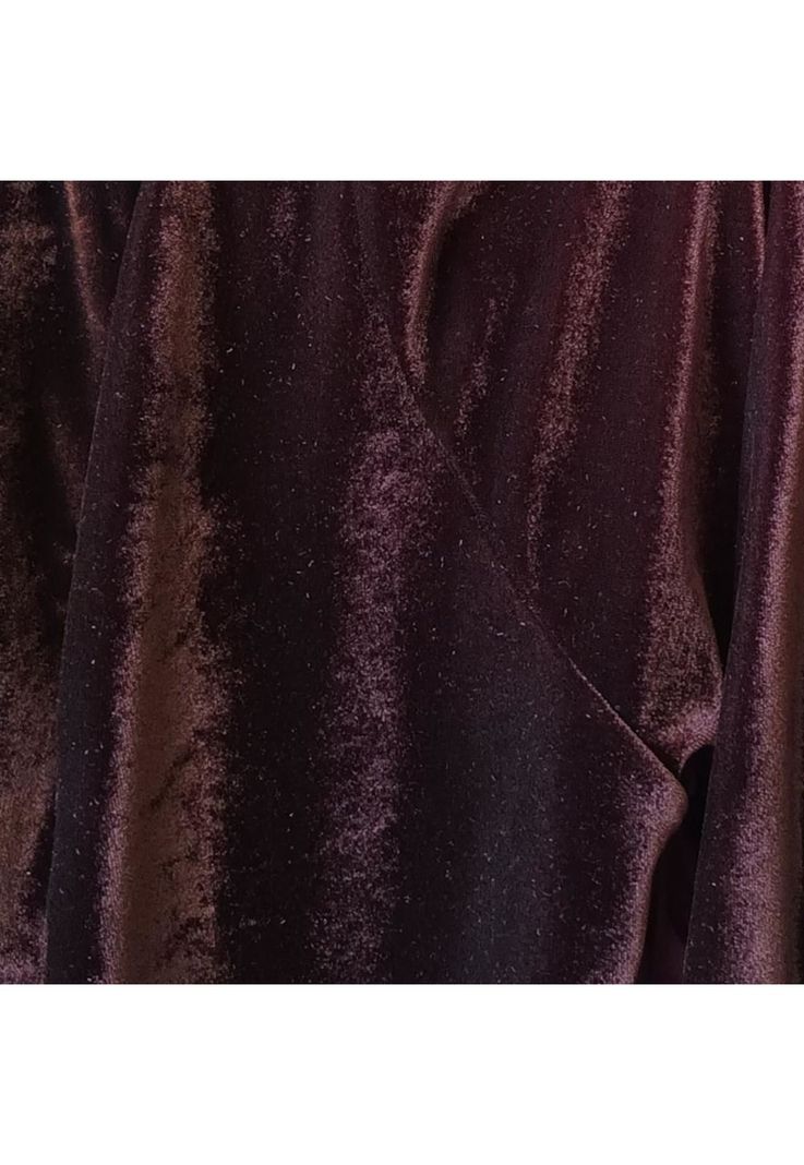 Tapado Kimono Largo Verona Chocolate Terciopelo  Maria Paskaro-3