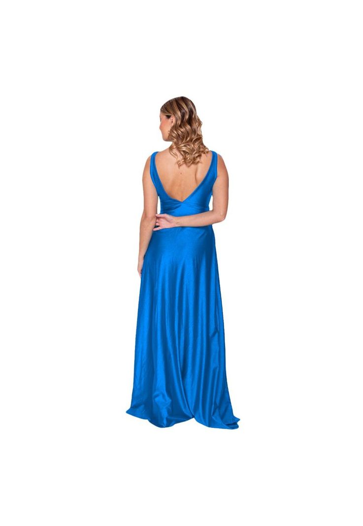 Vestido Largo Algarve Calypso Lycra Dupont Maria Paskaro-1