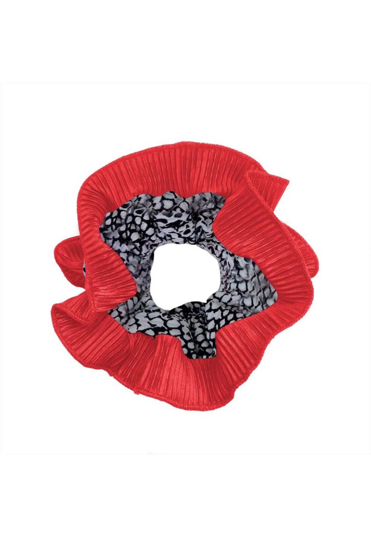 Scrunchie Collet Begonia M Piton Coral Plisado Maria Paskaro-0