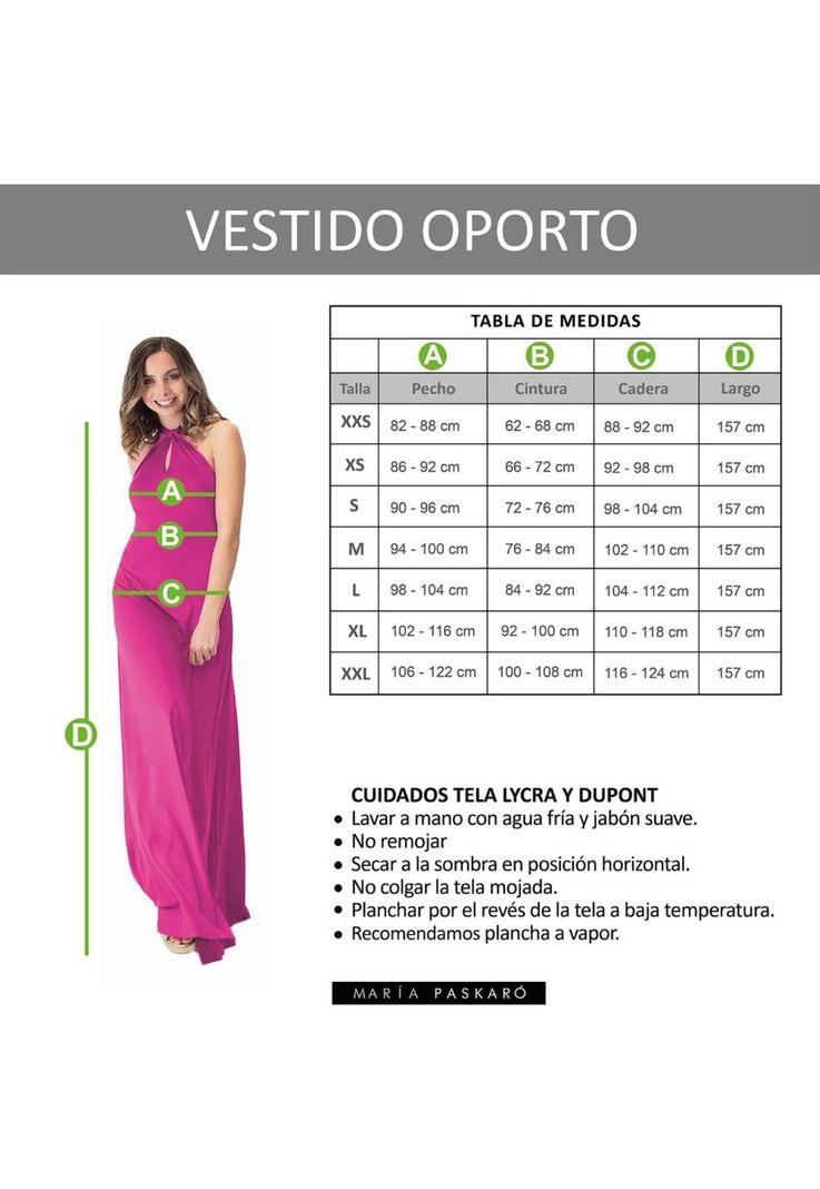 Vestido Largo Oporto Magenta Lycra Halter Amarra Maria Paskaro-5