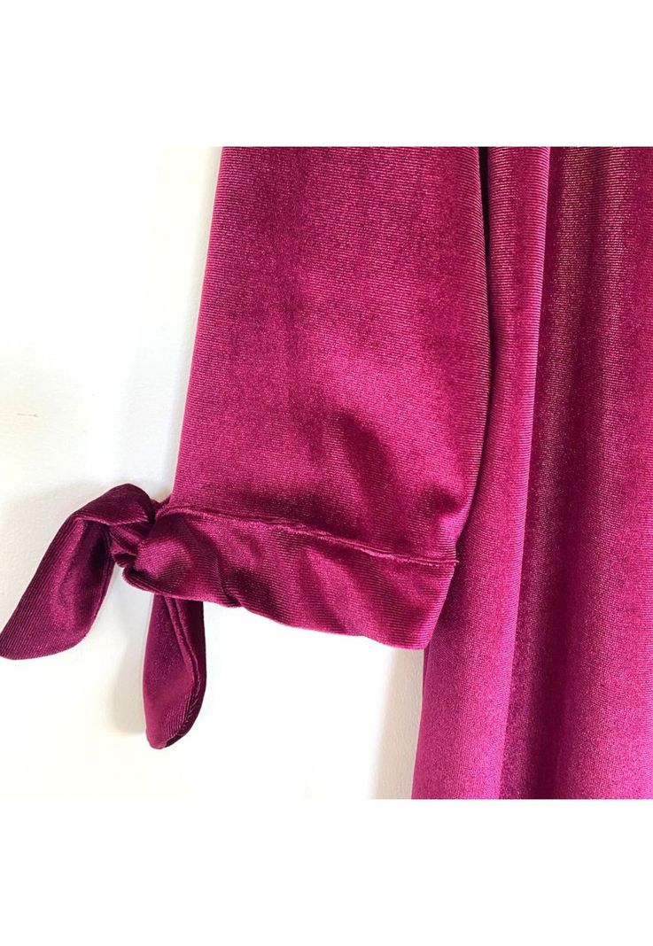 Tapado Kimono Largo Verona Burdeo Terciopelo Maria Paskaro-1
