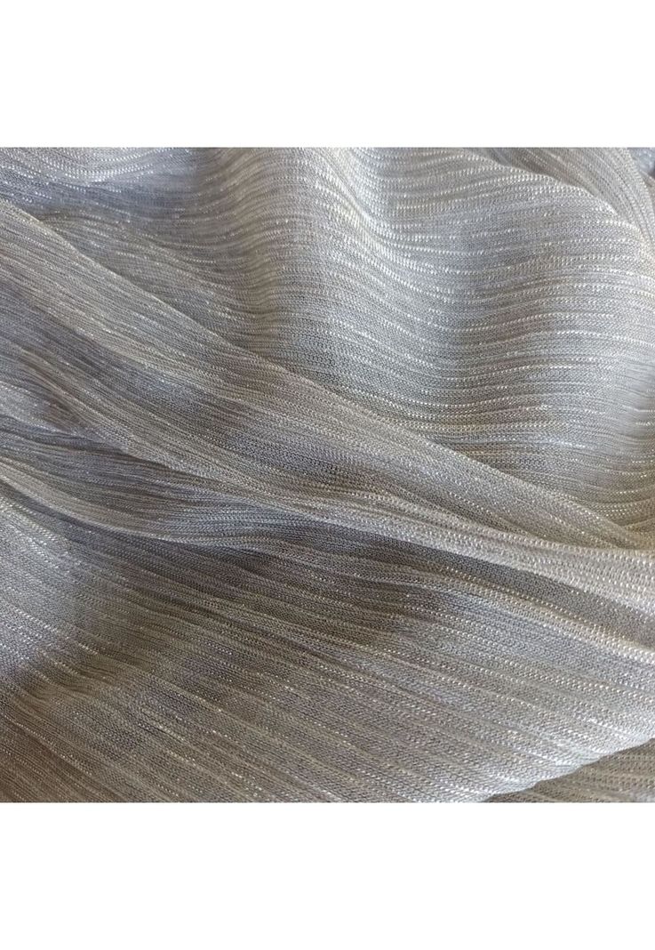 Tapado Kimono Santini Plateado Transparente Maria Paskaro-3